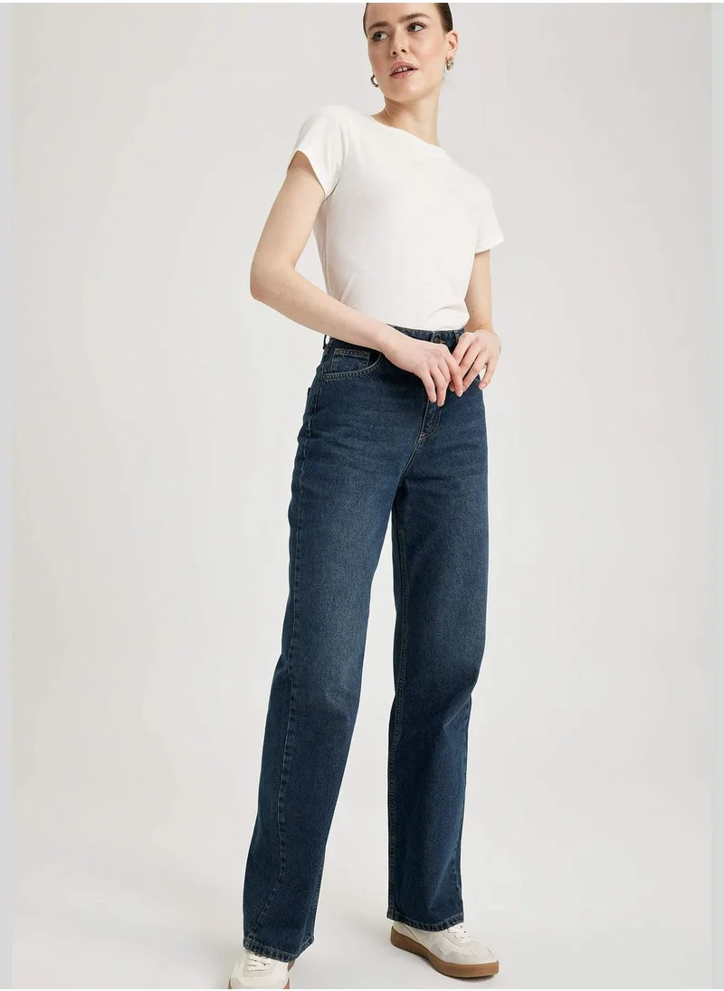 ديفاكتو Woman Wide Leg Denim Trousers