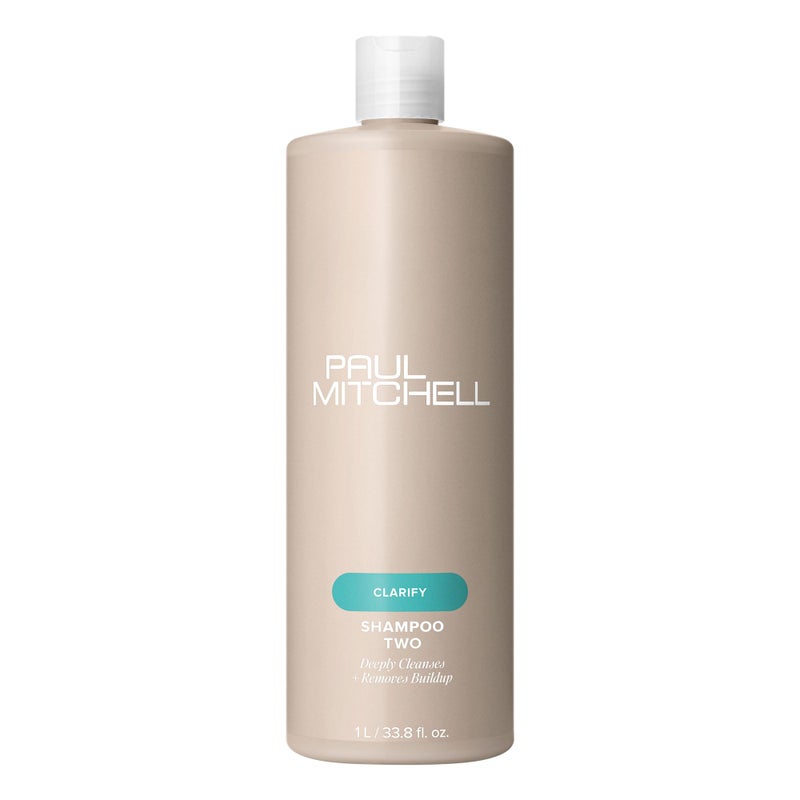 Paul Mitchell Shampoo Two, Clarifying Shampoo, Deep Cleanses + Removes Buildup, For All Hair Types, Especially Oily Hair, 33.8 fl. oz. - Image 1