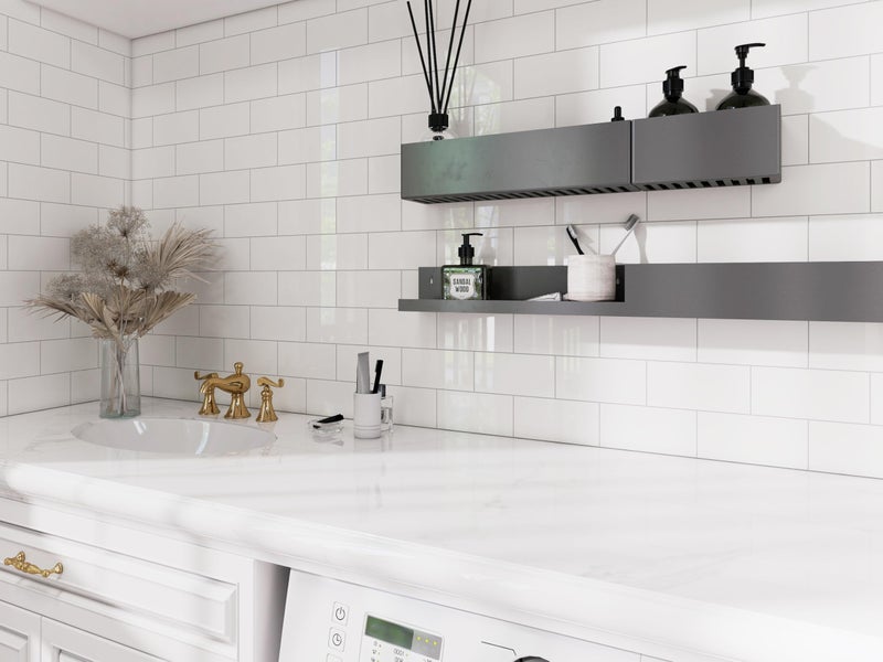 COLAMO Luxury 10 Sheet Peel and Stick Backsplash,12â€x12â€Pure White Subway Tile for Kitchen Wall,Self Adhesive Glossy Faux Marble Tile,Stick on Accent Wall Backsplash Tile for Living Room, Bedroom,RV - Image 5