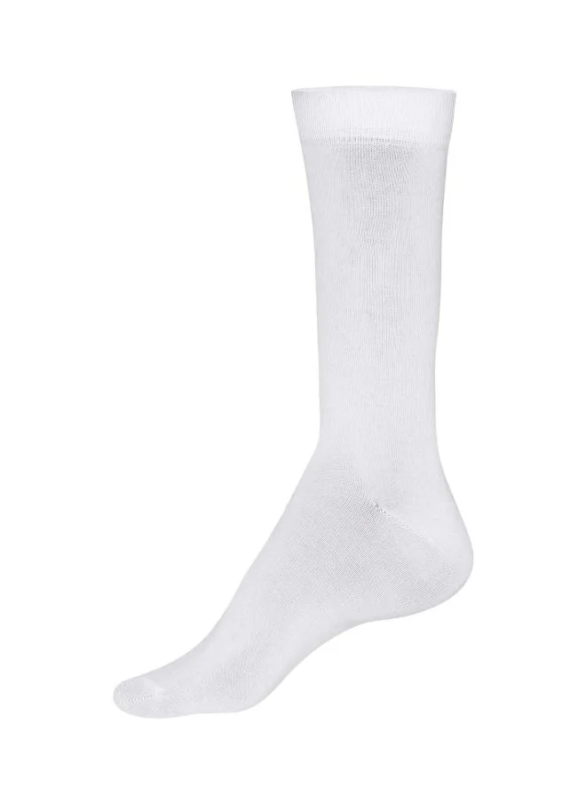 جوكي Jockey 7092 Men Mercerized Cotton Crew Length Socks With Stay Fresh Treatment White Free Size