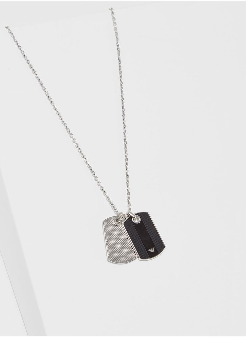 EMPORIO ARMANI - Tag Detail Necklace - Image 1