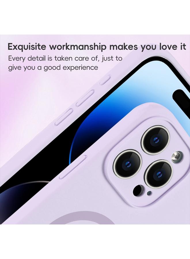 S-TOP Case For iPhone 16 Pro Max Fine Hole Pure Color Liquid Silicone MagSafe Phone Case - Image 3