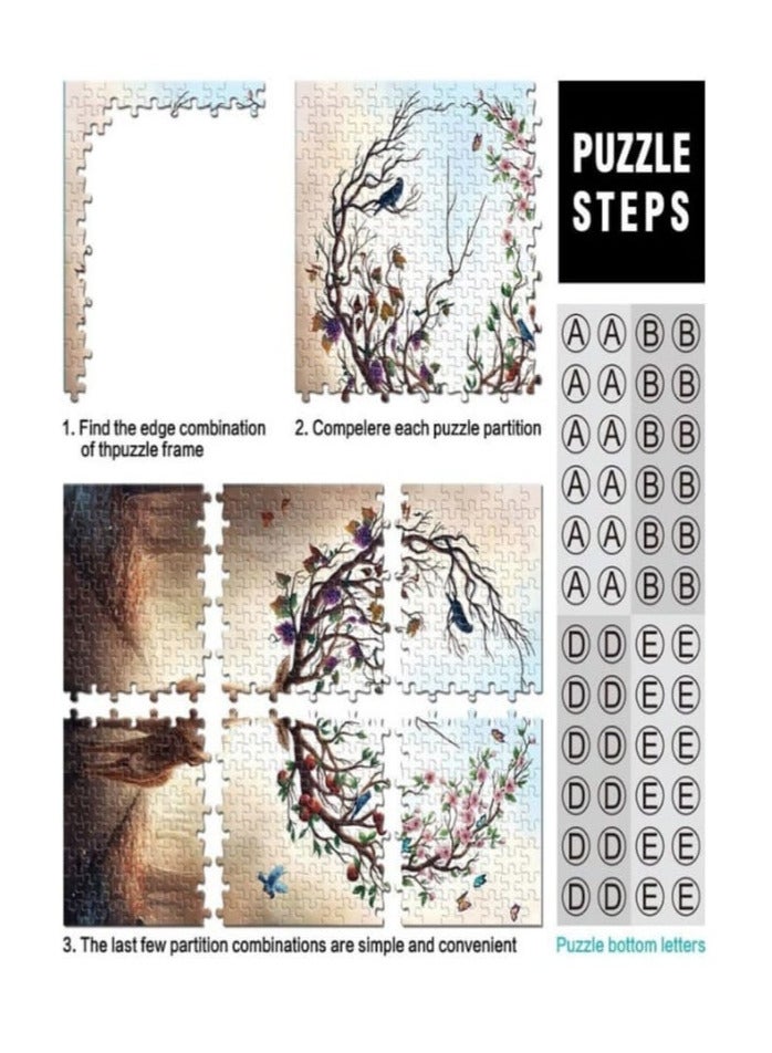 Deer in the Forest Puzzle Set, 1000 Pieces - Multicolor - Image 3