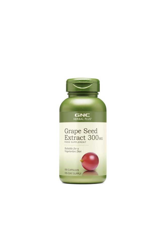 GNC Herbal Plus Grape Seed Extract 300mg Supplement, Vegetarian, 100 Servings - Image 1