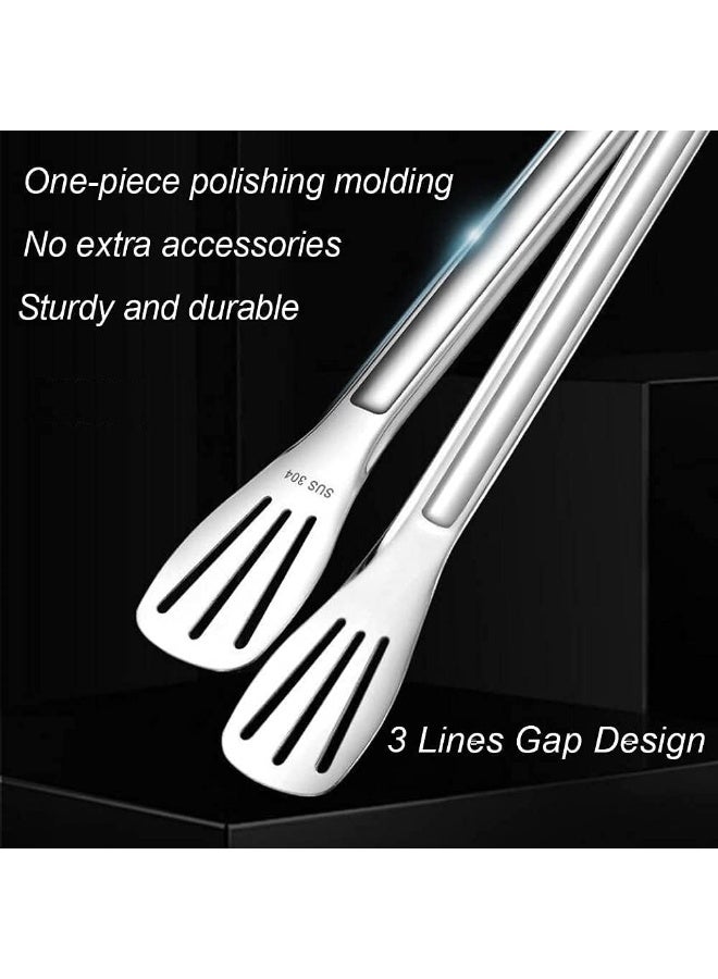 fantasize ملقط مطبخ، ملقط مطبخ من الفولاذ المقاوم للصدأ 304، ملقط طهي سهل التنظيف، ملقط شواء معدني سهل الإمساك، ملقط مطبخ للطهي والقلي، هدية مطبخ وغيرها. - Image 5