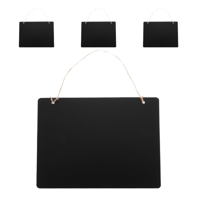 4pcs Chalkboard Signs: Double Sided Hanging Erasable Message Board with Hanging - Vintage Memo Board for Wedding Kitchen Home Party - Image 5