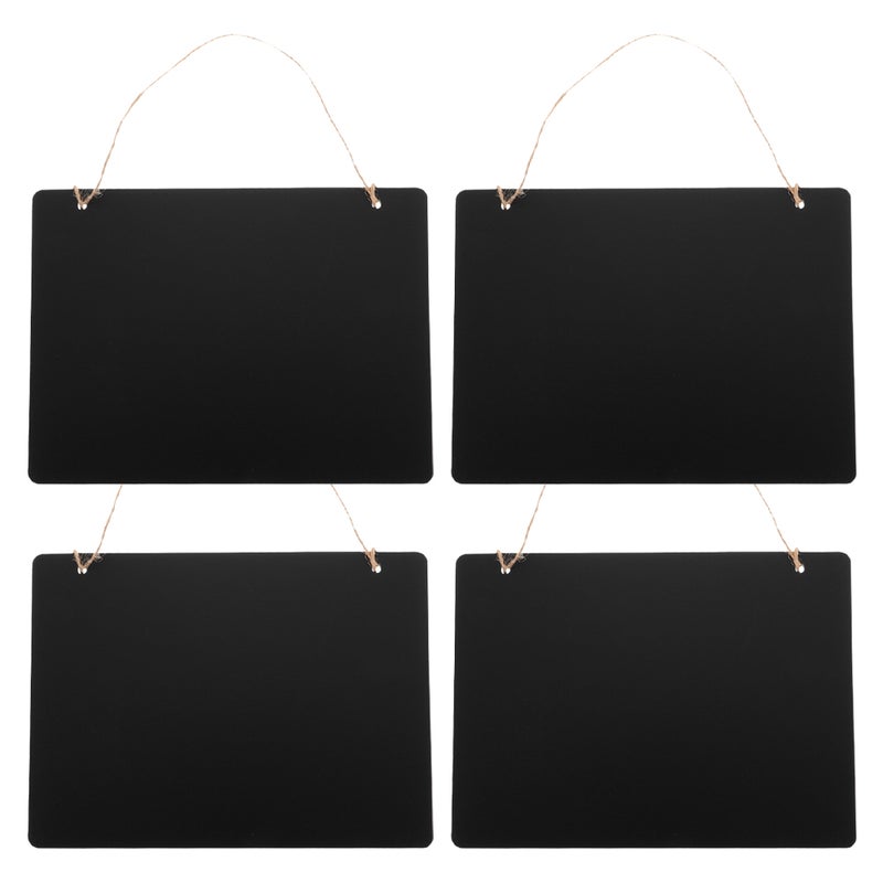 4pcs Chalkboard Signs: Double Sided Hanging Erasable Message Board with Hanging - Vintage Memo Board for Wedding Kitchen Home Party - Image 4