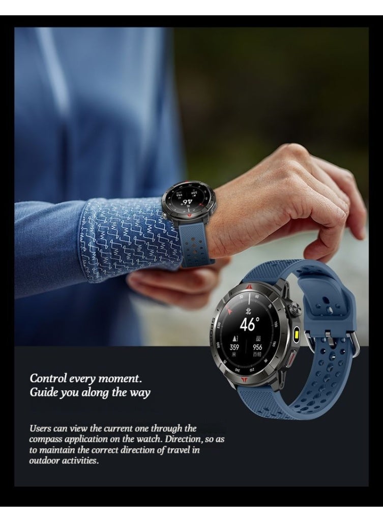 NORTH EDGE sports pace GPS track Bluetooth call heart rate oxygen sensor mountain running smart watch - Image 4