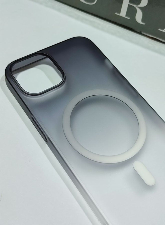 MagSafe Case for iPhone 12 / 12 Pro, Slim Semi-Transparent Case, Shockproof, Scratch and Fingerprint Resistant, Supports Magnetic Wireless Charging - Black - Image 2