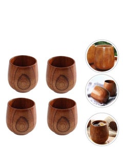 co arma Set of 4 handmade natural fir wood tea cups  - Image 2