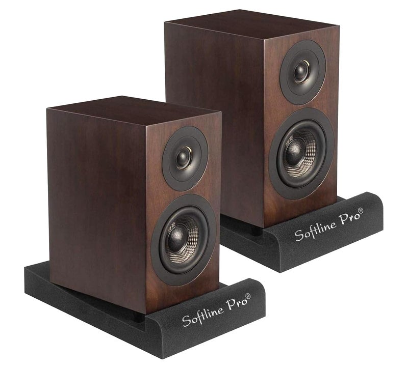 Softline Pro Acoustic Isolation Pads for Studio Monitor Speaker High-Density Acoustic Foam for 3"–5" Inch Speakers Vibrations & Improves Sound Clarity Supports up to 10Kg (SP46) - Pair - Image 2
