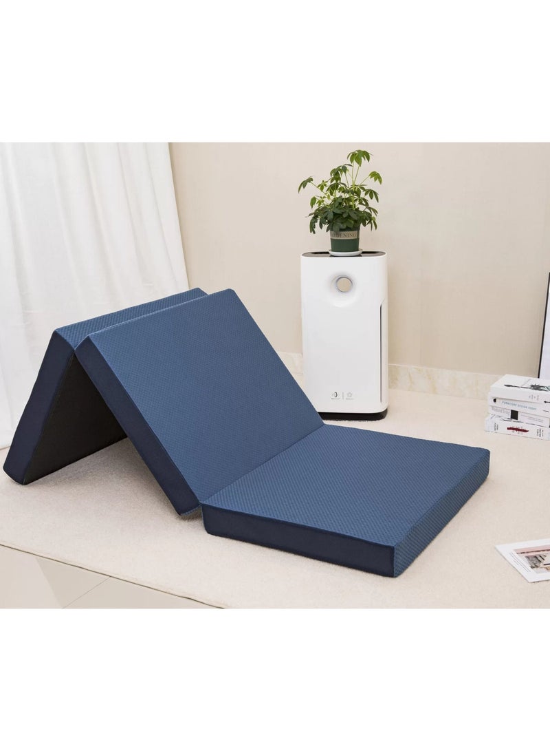 COMFY LUXURY COLLECTION STYLISH BLUE MEDICATED FOLDING MATTRESS 180 X 90 X 7CM - Image 5