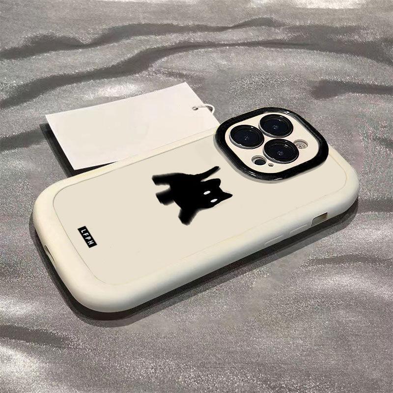 Dizzy Little Black Cat Suitable for Apple 15Promax Mobile Phone Case Iphone13 Huawei Nova12 Glory Vivoop - Image 1