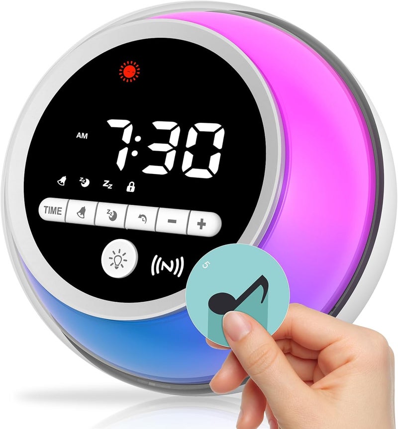 BUTTING Ok to Wake Clock, Kids Alarm Clock with Music Cards Sound Machine, Nap Timer, Sleep Training Clock for Toddlers, Child - Image 1