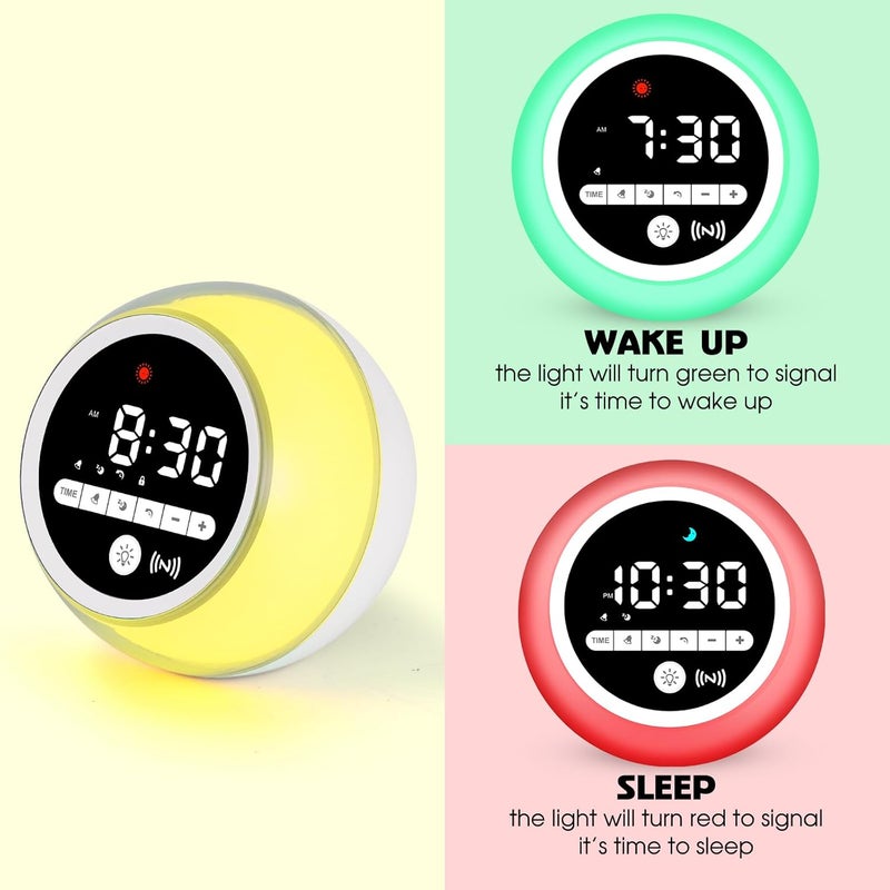 BUTTING Ok to Wake Clock, Kids Alarm Clock with Music Cards Sound Machine, Nap Timer, Sleep Training Clock for Toddlers, Child - Image 2