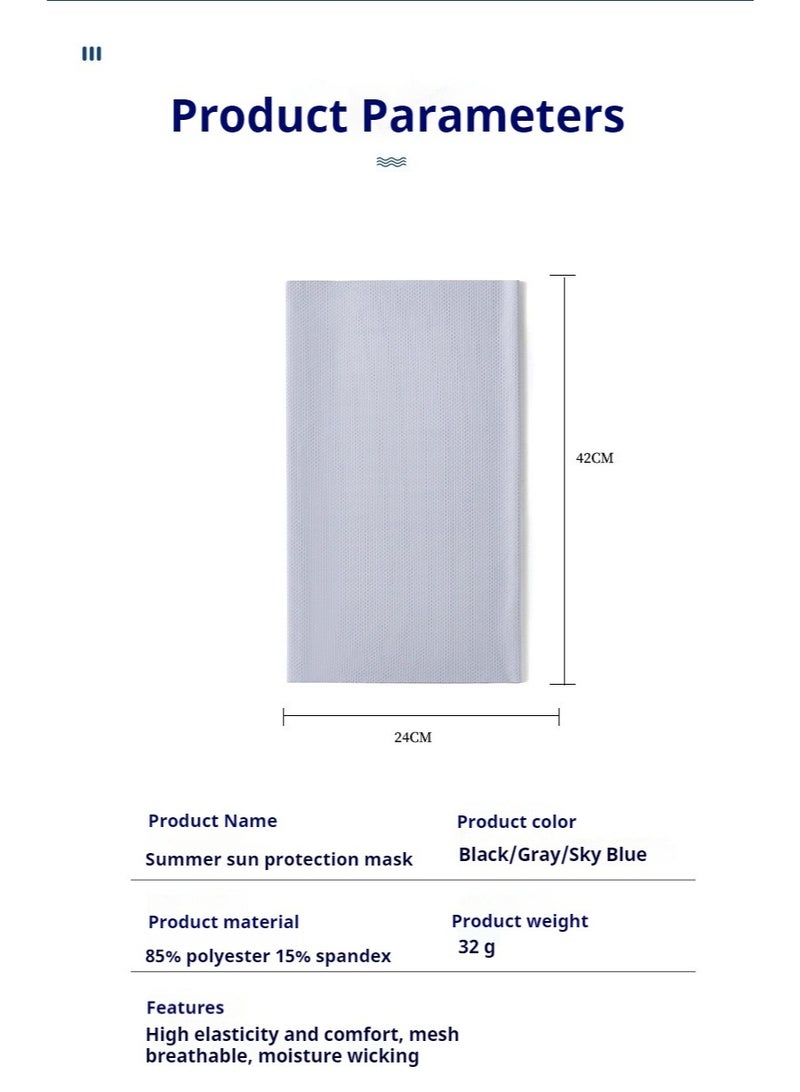 AuliceVerse 4-piece set of sun and UV protective headwear, summer breathing silk ice scarf, scarf, magic, men's and women's neck sleeves, outdoor headscarf, suitable for cycling, skiing, fishing, and hiking - Image 5