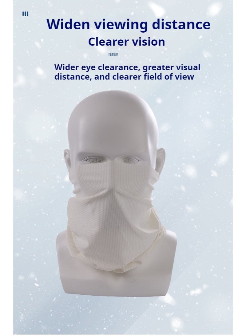 AuliceVerse 4-piece set of sun and UV protective headwear, summer breathing silk ice scarf, scarf, magic, men's and women's neck sleeves, outdoor headscarf, suitable for cycling, skiing, fishing, and hiking - Image 3