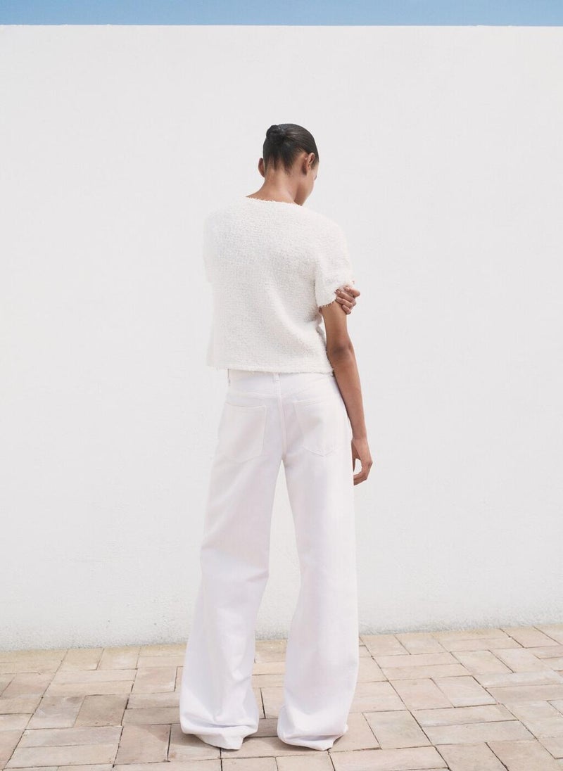 MANGO Short-sleeved bouclé cardigan - Image 2