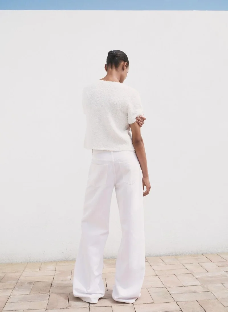 مانجو كارديجان بليزر قصير الأكمام