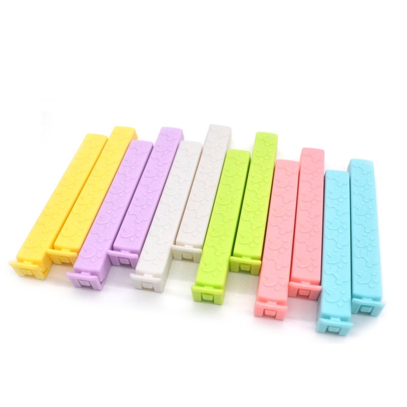 Enjoymart ANVAK Food Clips Bag Sealing Clips 44 inches Multicolors Bag FreshKeeping Clamp Sealer for Kitchen 12pcs 