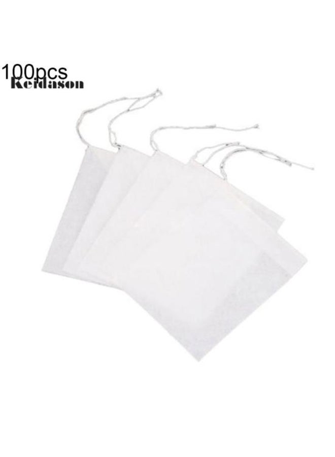 String Seal Filter Paper Tea Bags - 100Pcs 