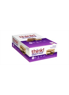 think! Protein Bars with Chicory Root for Fiber, Digestive Support, Gluten Free with Whey Protein Isolate, S'mores, Snack Bars without Artificial Sweeteners, 1.4 Oz (10 Count)  - Image 1