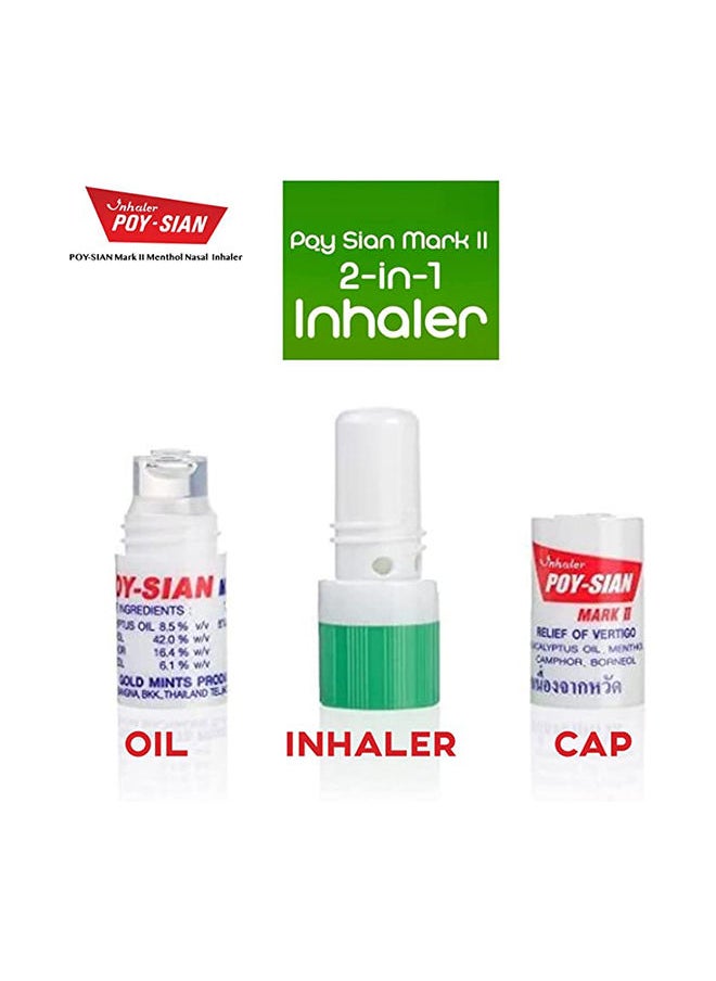 POY SIAN عبوة من 6 قطع من أجهزة الاستنشاق الأنفية بالمنثول مارك II  - Image 3