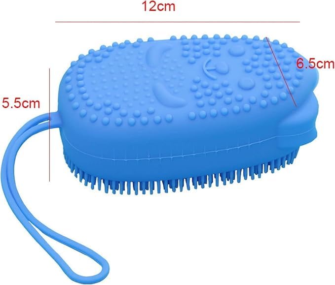 SHOPECOM Silicone Bubble Bath Quick Foaming Scrubbing Soft Rubbing Massage Body Cleaner Brush for shower bathroom multicolor (pack of 1) - Image 5