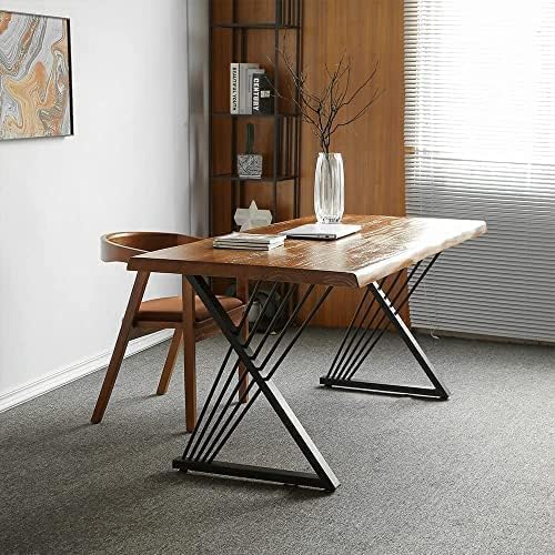 Reyox Metal Legs for Table 28 inch H x 18 inch W DIY Desk Legs Computer Steel Furniture Legs Bench Table Legs Office Metal Legs Industrial Coffee Legs Pack of 2 2006 Z - Image 2