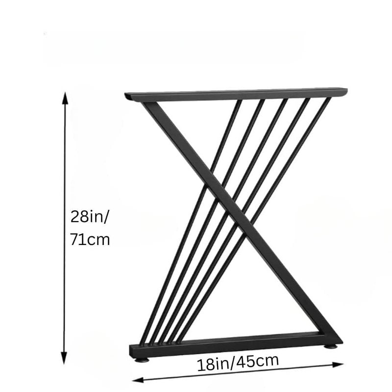 Reyox Metal Legs for Table 28 inch H x 18 inch W DIY Desk Legs Computer Steel Furniture Legs Bench Table Legs Office Metal Legs Industrial Coffee Legs Pack of 2 2006 Z - Image 4