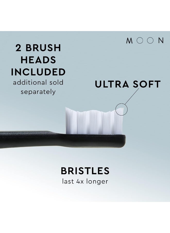 Moon Sonic Electric Toothbrush for Adults, 5 Smart Modes to Clean, Whiten, Massage and Polish Teeth, Rechargeable with Travel Case and 2 Toothbrush Heads, Black - Image 4