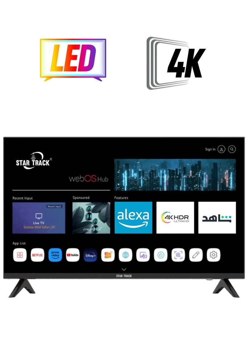 STAR TRACK 60" 4K Smart TV | webOS Hub, Magic Remote, Bluetooth, Netflix, YouTube, Satellite Receiver  - Image 1