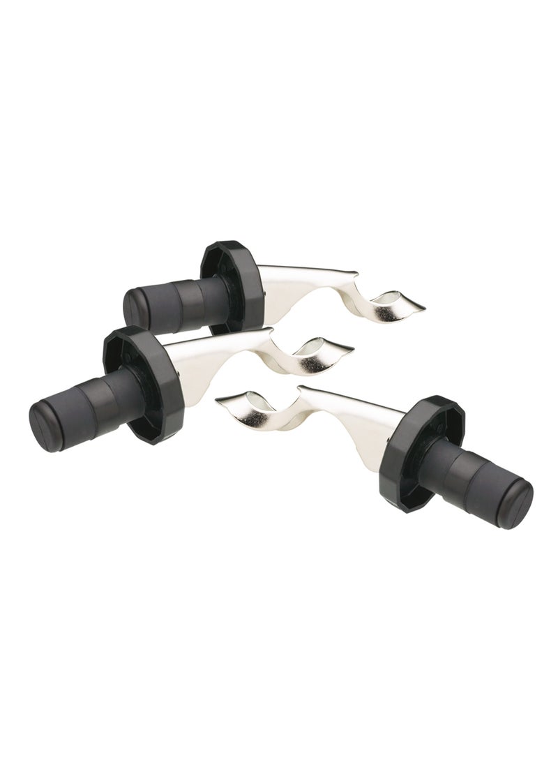 Barcraft Bar Craft Barcraft Lever-Arm Action Bottle Stoppers, Set Of Three, Blister Packed  - Image 1