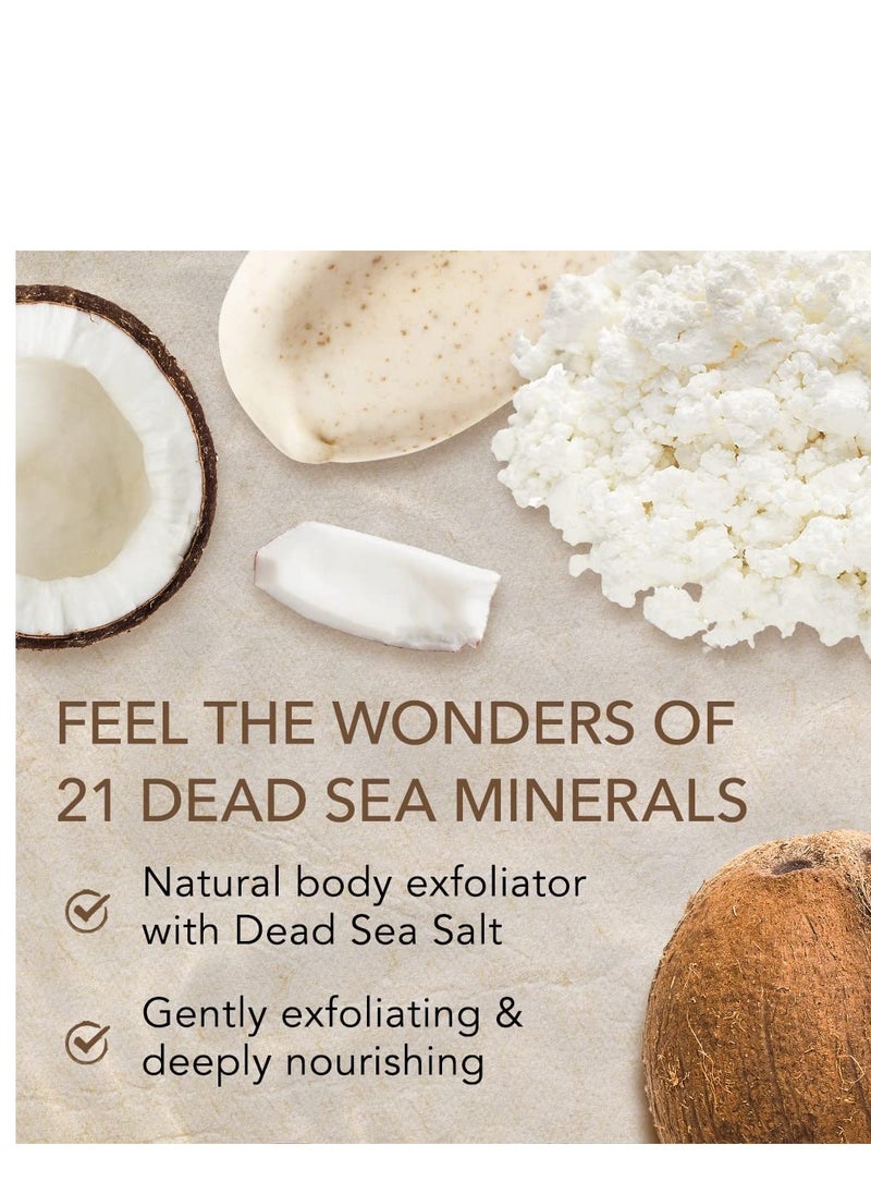 O Naturals O Naturals Coconut Scrub & 1pc Citrus Soap Bundle - Exfoliating Coconut Oil Dead Sea Salt Deep-Cleansing Face & Body Scrub, Organic & Natural Soap for Men & Women, Citrus Mens Soap  - Image 4