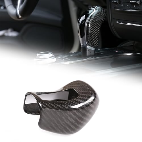 Aotumcer Real Carbon Fiber Car Gear Shift Knob Cover Compatible with Maserti GhibliQuattroporteLevante 20132018 Center Console Gear Knob Trim Cover Interior Accessories Black - Image 1