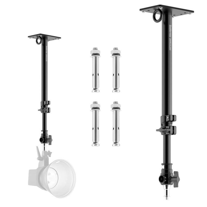 Meking Selens Photography Studio Wall Mount, Camera Wall Ceiling Mount Boom Arm Up to 22" for Photo Video Monolights, Umbrellas, Reflectors, Overhead with 3/8" 1/4" Thread - Image 1