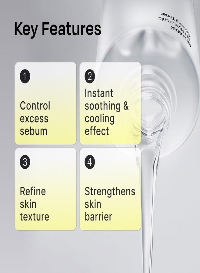 Celladix 131 Hyaluronic Cooling Toner, Korean Skincare Facial Toner with Panthenol, Squalane & Botanical Complex- Instant Soothing, Hydrating & Oil Control for Sensitive & Acne-Prone Skin, 10.1 Fl Oz - Image 3