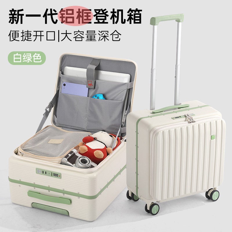 Lightweight 20-Inch Side-Open Trolley Case with USB & Cup Holder - Image 2