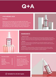 Q+A Ultra-Moisturizing Skin Revitalizing Mist With Hyaluronic Acid With Betaine, Aloe Vera And Glycerin To Rejuvenate And Hydrate Skin-100Ml  - Image 5