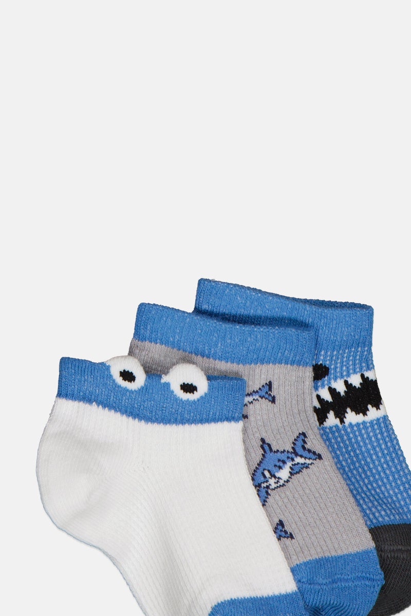 Joe Boxer Toddlers Boy 5 Pairs Graphic Print Ankle Socks, Multicolor - Image 2