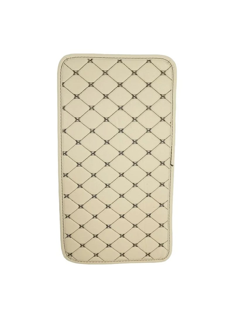 Universal Car Floor Mat 3D Car Floor Mat Set 5Pcs Set Car Mat Set Contrast Stitching Mat Beige - Image 2