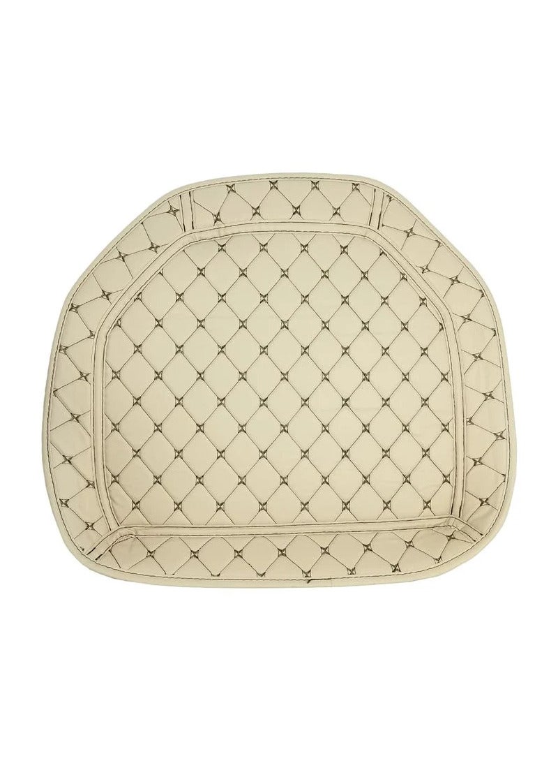 Universal Car Floor Mat 3D Car Floor Mat Set 5Pcs Set Car Mat Set Contrast Stitching Mat Beige - Image 3