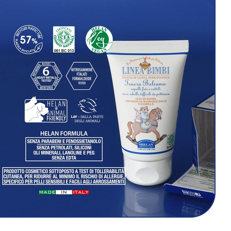 HELAN كريم حفاضات هيلان لينا بيبي الحيوي ضد الاحمرار والتهيج مهدئ وواقٍ من طفح الحفاض مع الألوة فيرا وفيتامين E أساسيات للأطفال حديثي الولادة صنع في إيطاليا 50 أونصة سائلة - Image 5