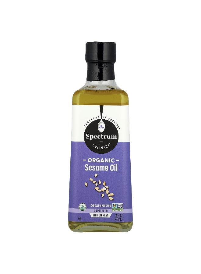 Spectrum Culinary Spectrum Culinary, Organic Sesame Oil, Unrefined, 16 fl oz (473 ml)  - Image 1