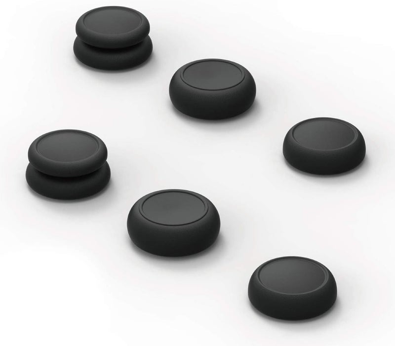 Skull & Co. Skin, CQC and FPS Thumb Grips Set Joystick Cap Analog Stick Cap for Nintendo Switch Joy-Con Controller - Black, 3 Pairs (6pcs) - Image 1