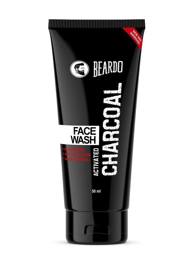 BEARDO Beardo Activated Charcoal Face Wash for men, 50ml | For Deep Pore Cleaning and Removes Dirt | face wash for acne and pimples | face wash for oily skin - Image 1