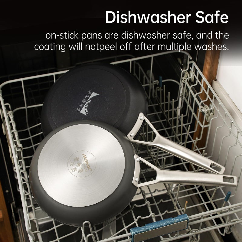 MsMk 7 inch Small Frying Pan, Carbonize also Nonstick Omelette Pan, PFOA Free Non-Toxic, Scratch-resistant, Induction Egg skillet, for Induction, Ceramic and Gas Cooktops - Image 4