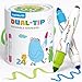 JUPITEARTH Washable Dual Tip Markers for Kids Broad Round Tip EasyGrip Design for Little Hands 24 Vibrant Colors Toddler Markers with Portable Case Preschool Art Supplies for Kids Toddlers - Image 3