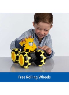 TOMY John Deere Transformers Bumblebee Monster Treads Lightning Wheels Toy, Innovative Light-up Wheels For Nighttime Play, Durable Yellow Monster Truck For Boys And Girls Ages 3+  - Image 4