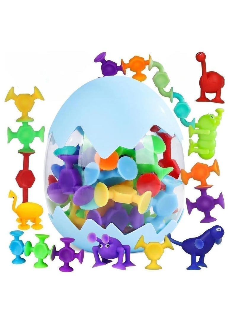 general Bath Toys 27 PCS Suction Toys Sensory Toys for Kids Ages 4-8 Boys Girls Stress Release Toys Travel Toys Suction Cup Toys Silicone - Image 1